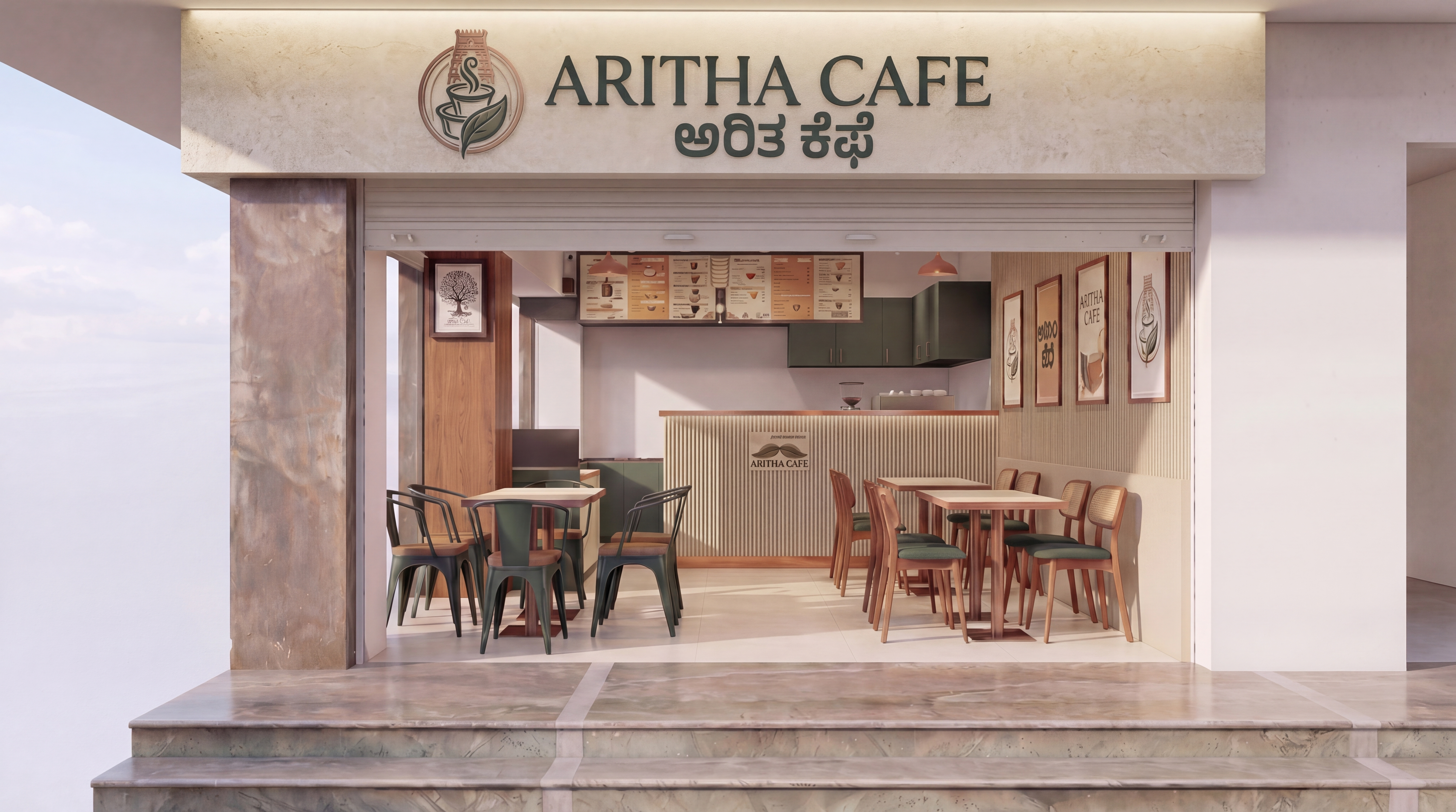 Aritha Cafe storefront facade